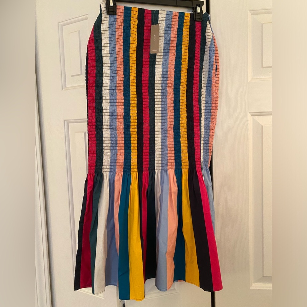 NWT J. Crew Smocked Skirt